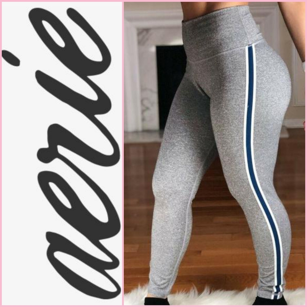 Aerie Track Stripe Chill Crop Leggings
